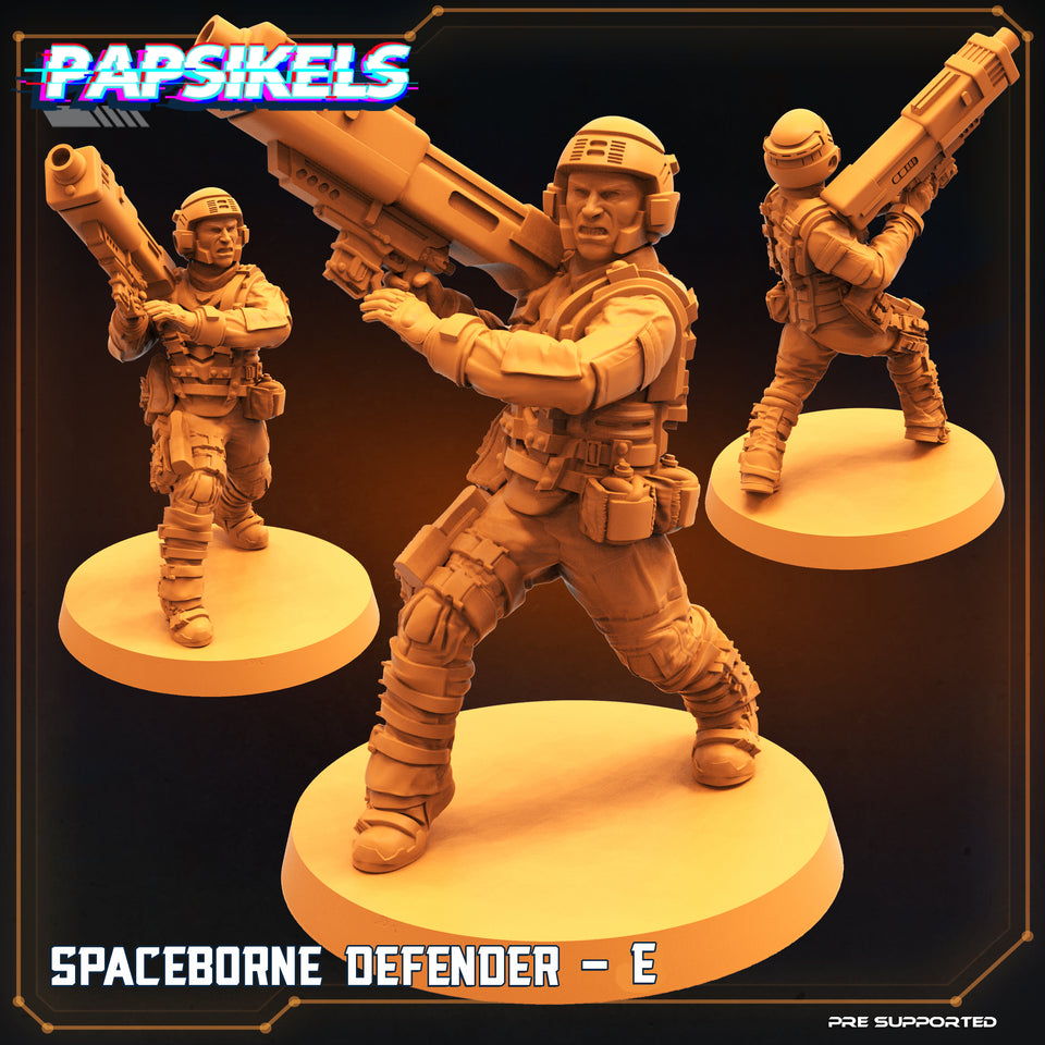 3D Printed Papsikels Cyberpunk Sci-Fi Spaceborne Defender Set - 28mm 32mm