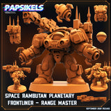 3D Printed Papsikels Cyberpunk Sci-Fi Space Rambutan Planetary Frontliner Range Master - 28mm 32mm