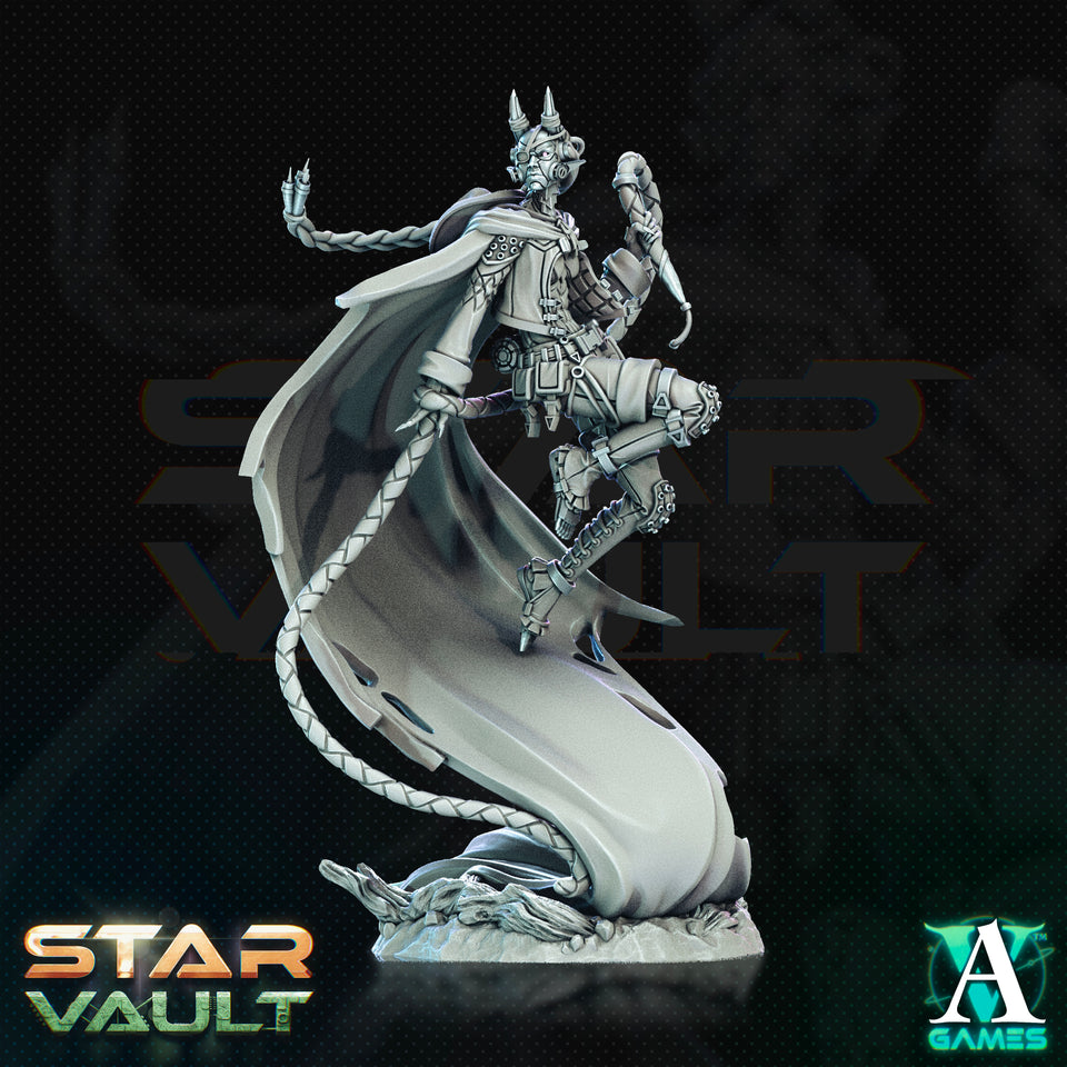 3D Printed Archvillain Games Kora Cowbot Herder The Star Vault 28 32mm D&D