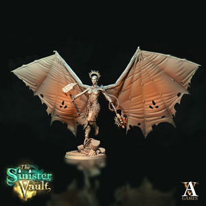 3D Printed Archvillain Games Zadkiel the Fallen The Sinister Vault 28 32mm D&D