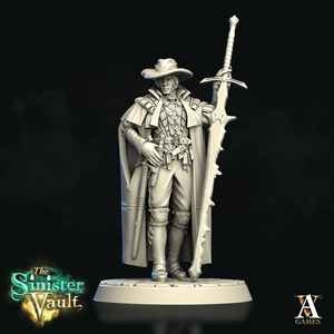 3D Printed Archvillain Games Alcuin the Witchunter The Sinister Vault 28 32mm D&D