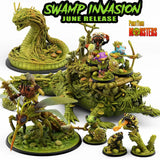 3D Printed Print Your Monsters Swamp Swamp Invasion Full Set 28mm - 32mm D&D Wargaming