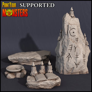 3D Printed Print Your Monsters Witches Sacrifice Stones Set Witches Pack 28mm - 32mm D&D Wargaming