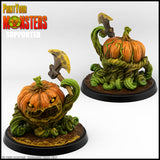 3D Printed Print Your Monsters Small Pumpkin Soldier Axe Pumpkins Attack Pack 28mm - 32mm D&D Wargaming