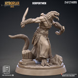3D Printed Clay Cyanide Serpentmen Set Hyborian Age 28mm-32mm Ragnarok D&D