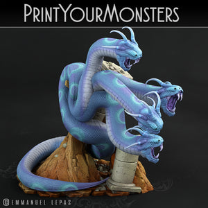3D Printed Print Your Monsters Shadow Hydra Total Serpents 28mm - 32mm D&D Wargaming