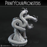 3D Printed Print Your Monsters Shadow Hydra Total Serpents 28mm - 32mm D&D Wargaming