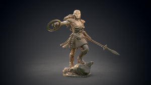 3D Printed Clay Cyanide Large Figure Sheena, Warrior Queen Ragnarok D&D