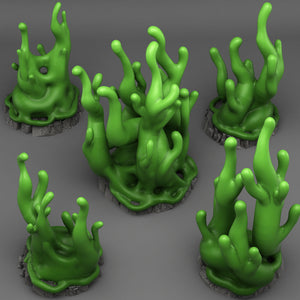 3D Printed Fantastic Plants and Rocks Slime Eruption 28mm - 32mm D&D Wargaming