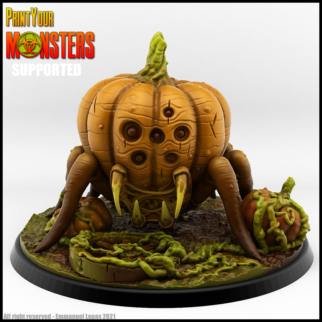 3D Printed Print Your Monsters Pumpkin Spider Pumpkins Attack Pack 28mm - 32mm D&D Wargaming