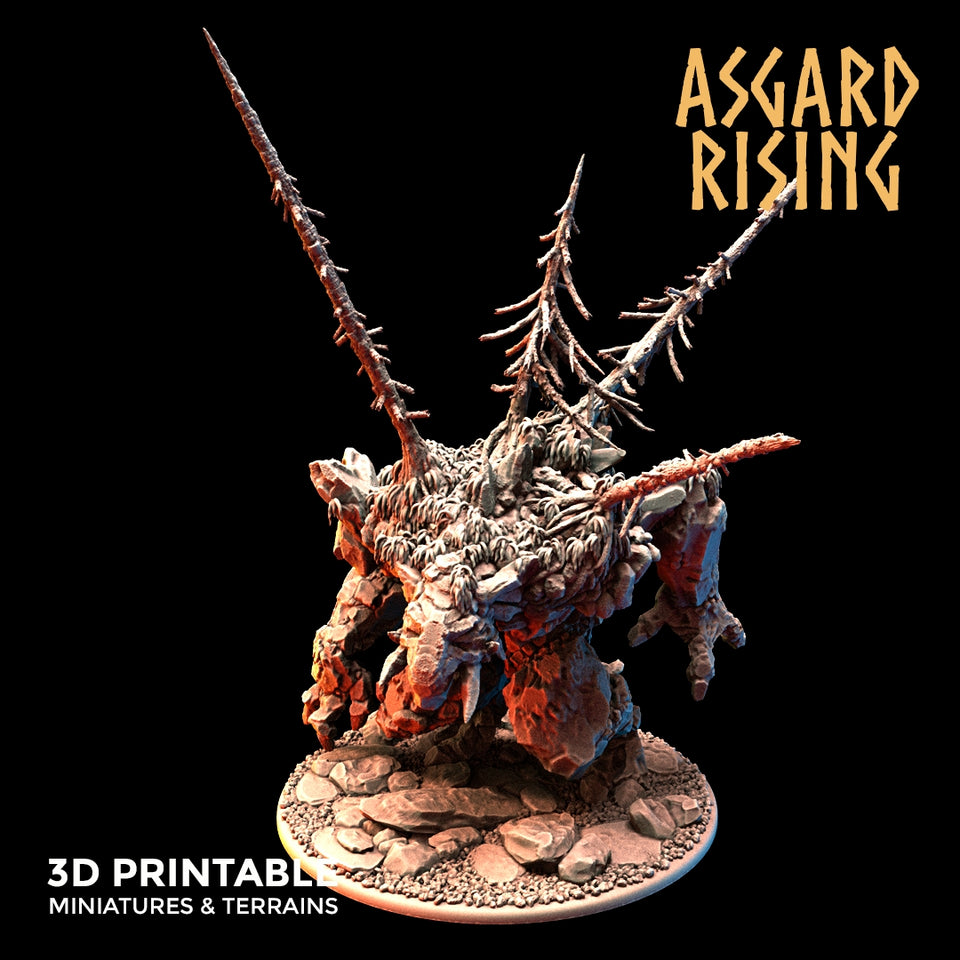 3D Printed Asgard Rising Stone Troll Idol 28mm 32mm D&D - Charming Terrain