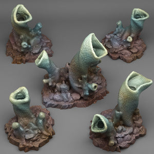 3D Printed Fantastic Plants and Rocks Strange Smoke Holes Cavern 28mm - 32mm D&D Wargaming