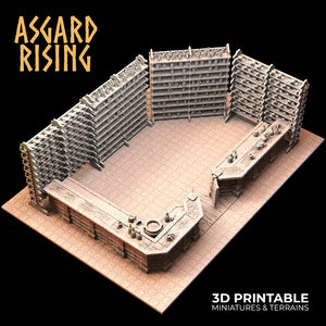 3D Printed Asgard Rising Tavern Modular Terrain Set 28mm - 32mm