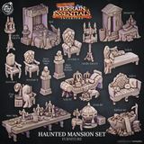 3D Printed Cast n Play Haunted Mansion Furniture Terrain Essentials 28mm 32mm D&D