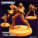 3D Printed Papsikels Cyberpunk Sci-Fi -Trishnela Cyber Ravager- 28mm 32mm
