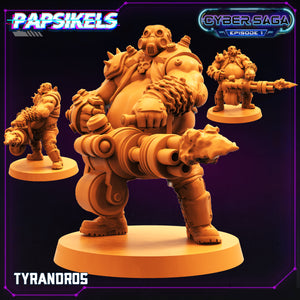 3D Printed Papsikels Cyberpunk Sci-Fi Tyrandros Cyber Saga - 28mm 32mm