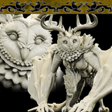 3D Printed Bestiary Vol. 4 Nafarrate - Thalassa Owlfolk 32mm Ragnarok D&D - Charming Terrain