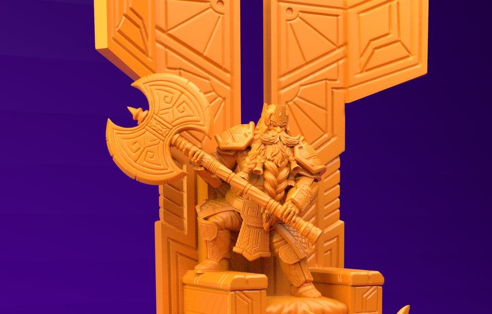 3D Printed Dwarf’s Army Nafarrate - Dwarf Throne Mimic Set 28mm 32mm Ragnarok D&D