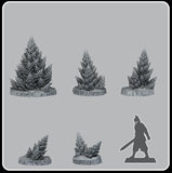3D Printed Fantastic Plants and Rocks Toxic Alien Pines 28mm - 32mm D&D Wargaming