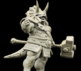3D Printed Bestiary Vol. 4 Nafarrate - Viridian Triceratops Warrior 32mm Ragnarok D&D - Charming Terrain