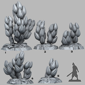 3D Printed Fantastic Plants and Rocks Tropical Flowers 28mm - 32mm D&D Wargaming