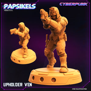 3D Printed Papsikels Cyberpunk Sci-Fi Law Upholders Set - 28mm 32mm