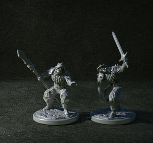 3D Printed Clay Cyanide Two Undead Soldiers 28mm-32mm Ragnarok D&D
