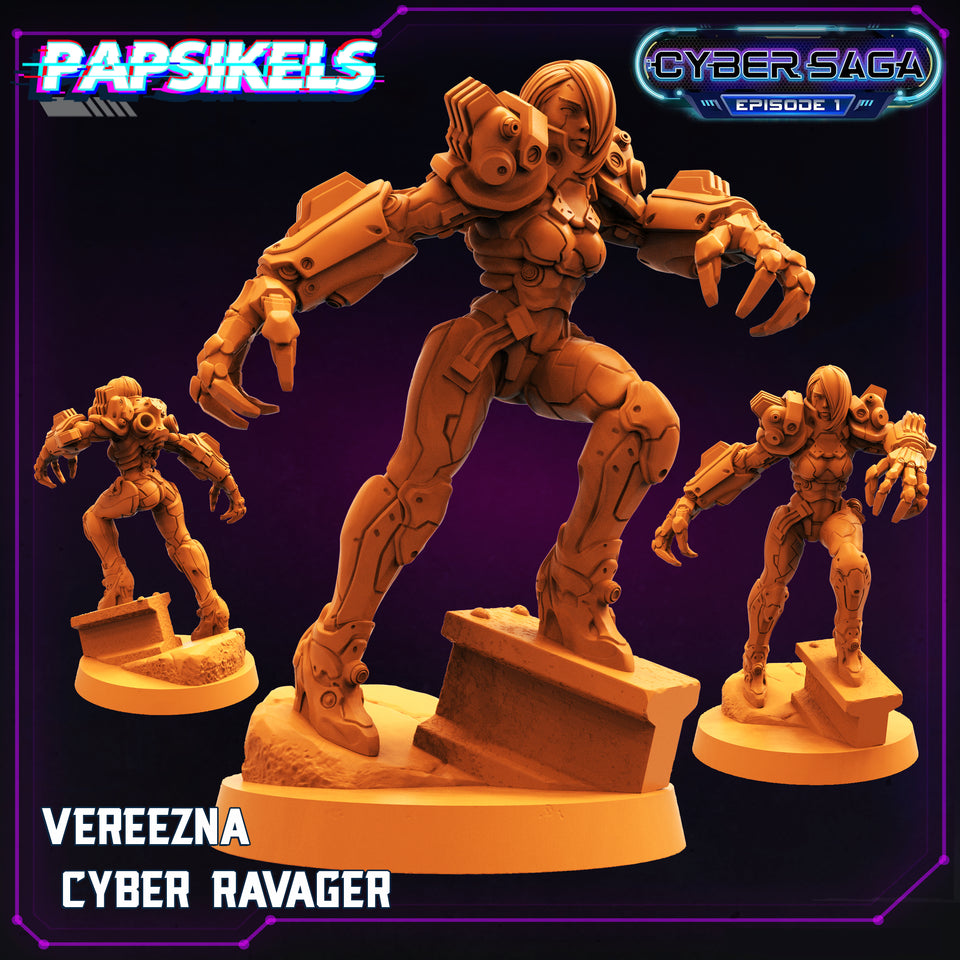 3D Printed Papsikels Cyberpunk Sci-Fi Vareezna Cyber Ravager Cyber Saga - 28mm 32mm