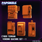 3D Printed Papsikels Cyberpunk Sci-Fi Cyber Terrain Vending Machine Set - 28mm 32mm