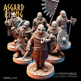 3D Printed Asgard Rising Viking Huscarls 28mm - 32mm