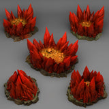 3D Printed Fantastic Plants and Rocks Vampiric Crystals 28mm - 32mm D&D Wargaming