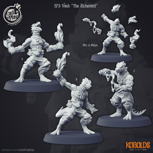 3D Printed Cast n Play Vank The Alchemist Kobold Collection 28 32mm D&D