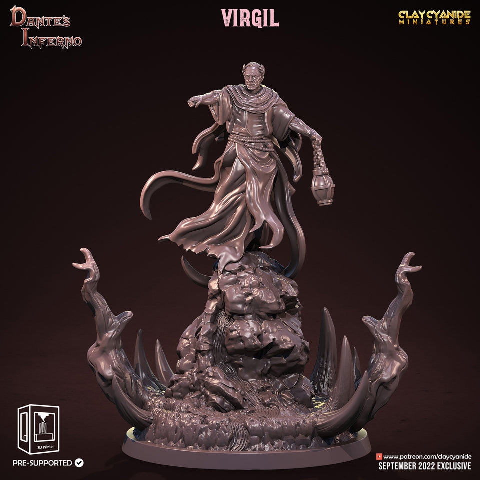3D Printed Clay Cyanide Virgil Dante's Inferno 28mm-32mm Ragnarok D&D