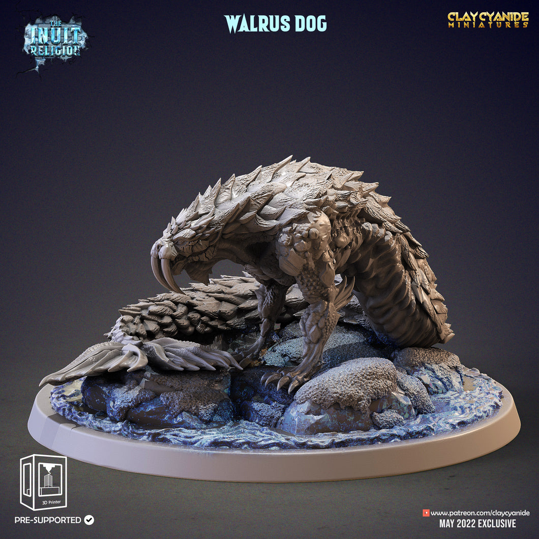 3D Printed Clay Cyanide Walrus Dog Inuit Religion Ragnarok D&D