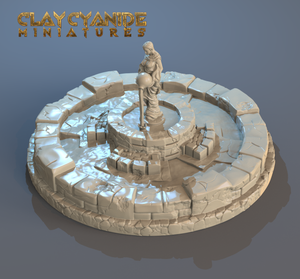3D Printed Clay Cyanide Well of Confusion 28mm-32mm Ragnarok D&D