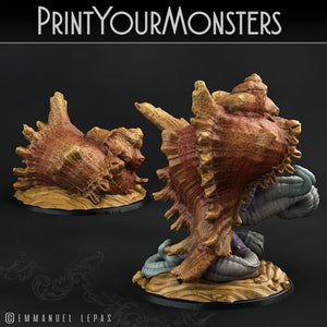 3D Printed Print Your Monsters Giant Shells Lurkers of the Deep 28mm - 32mm D&D Wargaming