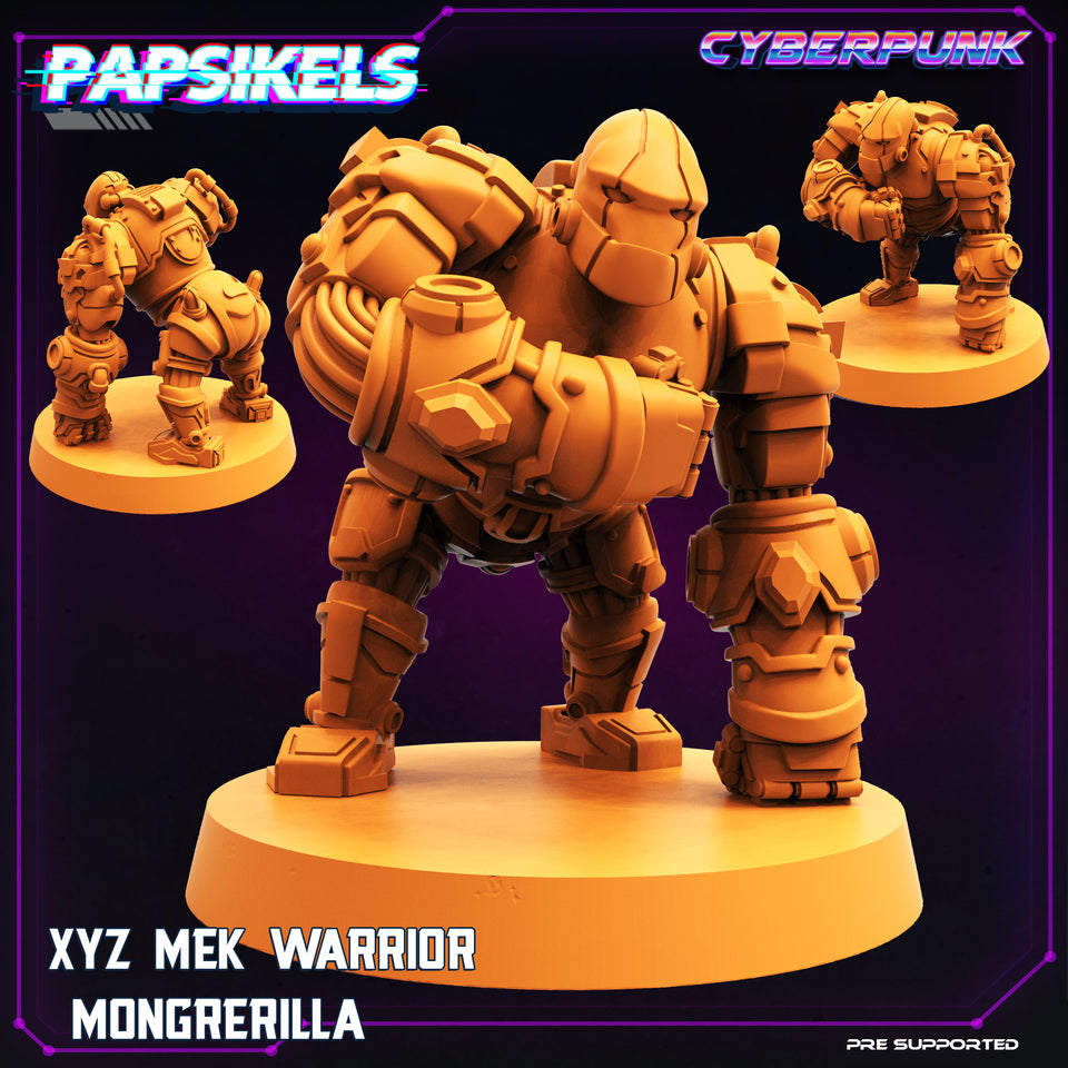 3D Printed Papsikels Cyberpunk Sci-Fi XYZ Mek Warrior Mongrerilla - 28mm 32mm