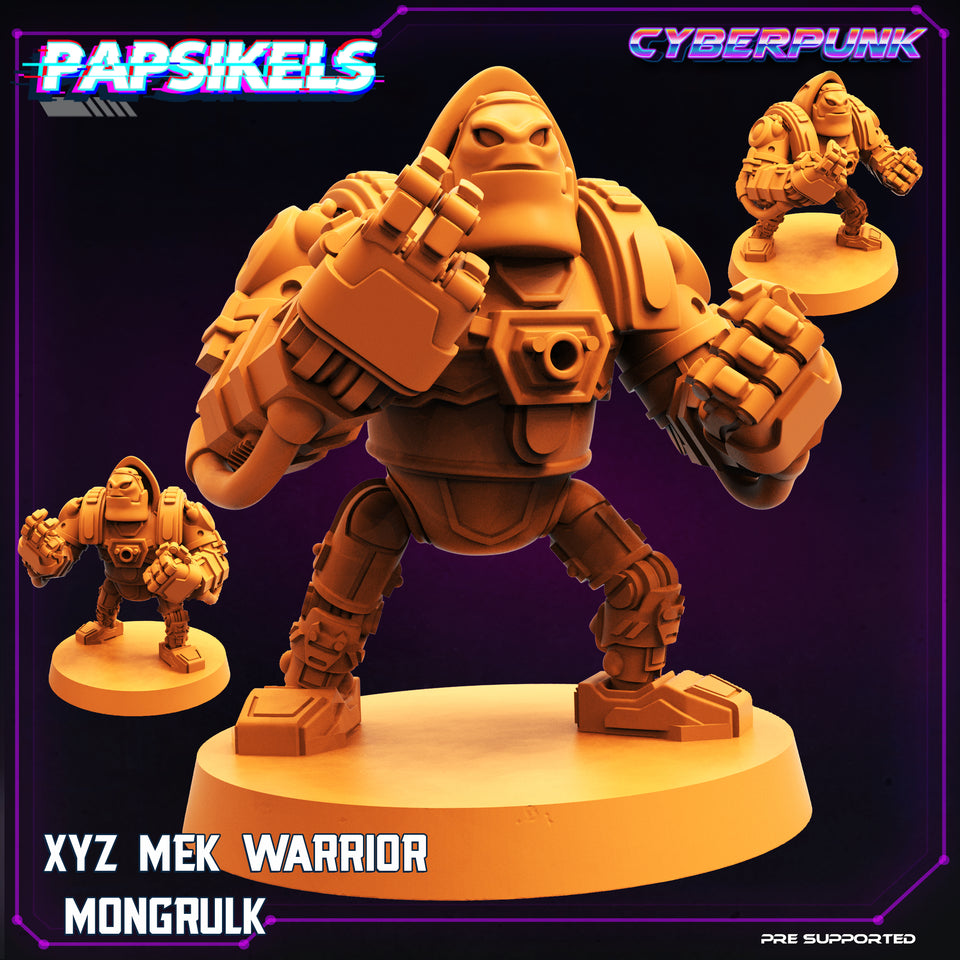 3D Printed Papsikels Cyberpunk Sci-Fi XYZ Mek Warrior Mongrulk - 28mm 32mm