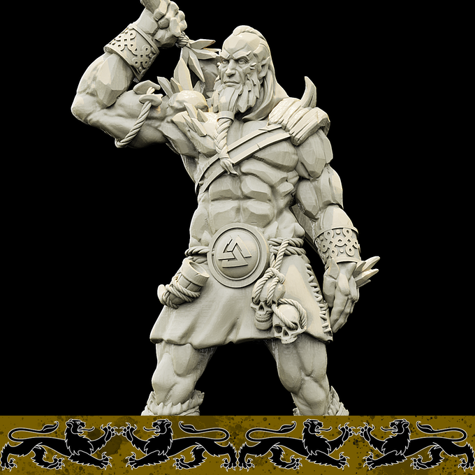 3D Printed Bestiary Vol. 4 Nafarrate - Ymir Undead Giant 32mm Ragnarok D&D - Charming Terrain