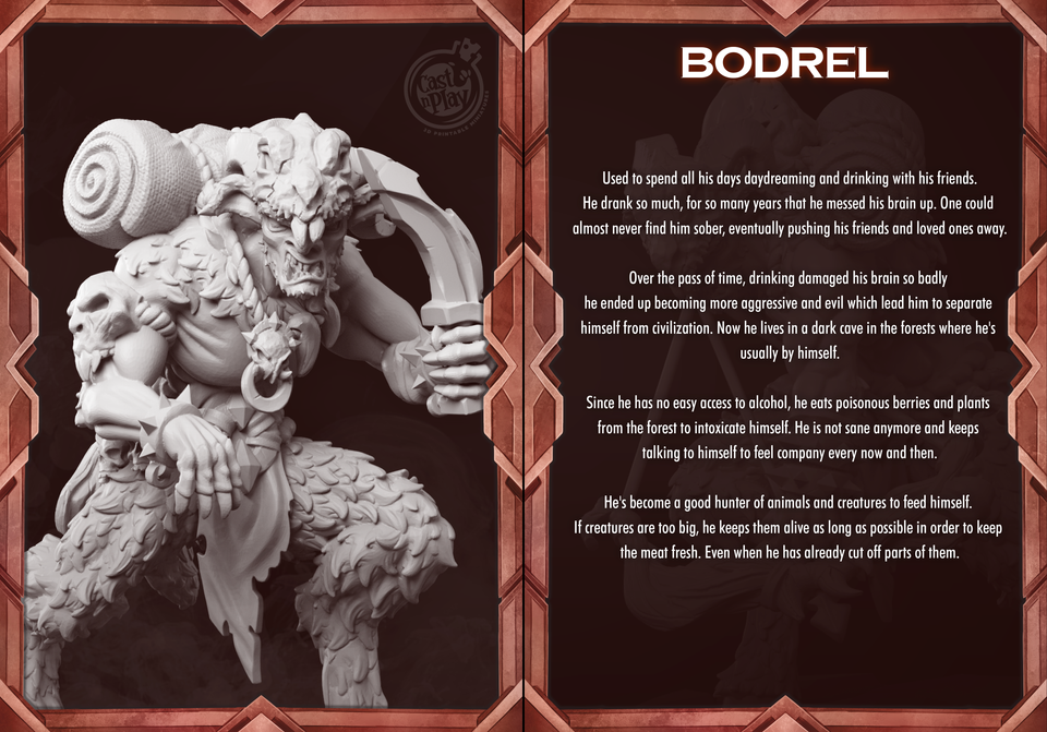 3D Printed Cast n Play Bodrel Mythical Clash 28mm 32mm D&D