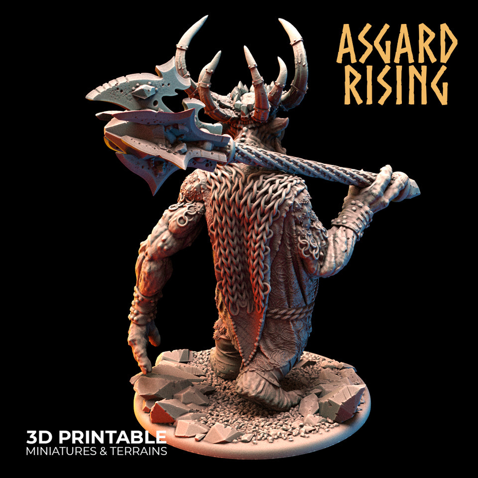 3D Printed Asgard Rising Trollfolk Mountain King | 32mm D&D - Charming Terrain
