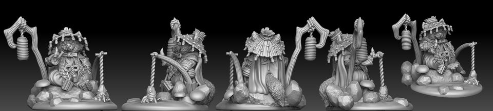 3D Printed Bestiary Vol. 5 Nafarrate Danzaburou - 32mm Ragnarok D&D