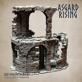 3D Printed Asgard Rising Stone Construction Ruins Ruined Modular Set 28mm - 32mm Ragnarok D&D