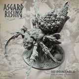 3D Printed Asgard Rising Nightmare Spider Big Model 32mm D&D - Charming Terrain