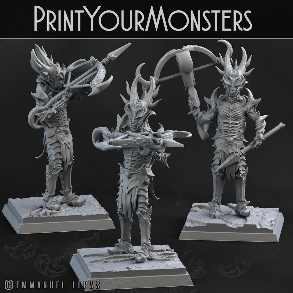 3D Printed Print Your Monsters Dark Elves Full Army Set 28mm - 32mm D&D Wargaming