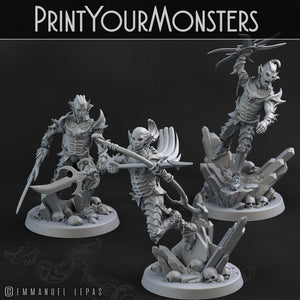 3D Printed Print Your Monsters Dark Elves Heroes Set 28mm - 32mm D&D Wargaming