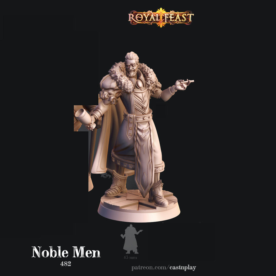 3D Printed Cast n Play Noble Man 28mm 32mm D&D