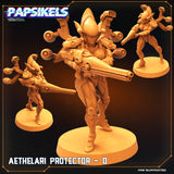 3D Printed Papsikels Cyberpunk Sci-Fi Aethelari Protector Set - 28mm 32mm