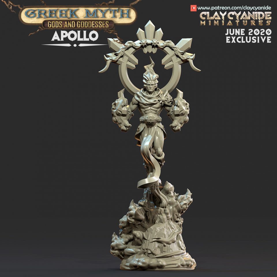 3D Printed Clay Cyanide Apollo Greek Myth Gods and Goddesses Ragnarok D&D