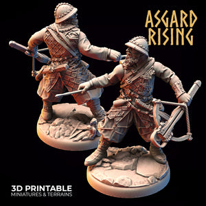 3D Printed Asgard Rising Bandit Deserters Crossbow Modular Warband 28mm - 32mm - Charming Terrain